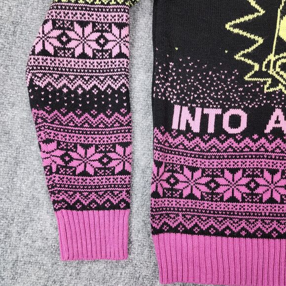 Rick and Morty Sweater Mens Medium Long Sleeve Crew Neck Adult Swim Christmas - Picture 8 of 12